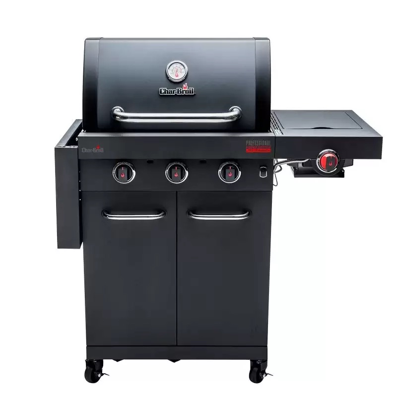 Gratar pe gaz char-broil professional power edition 3, grile si plita din fonta, sear burner, tru-infrared 140984