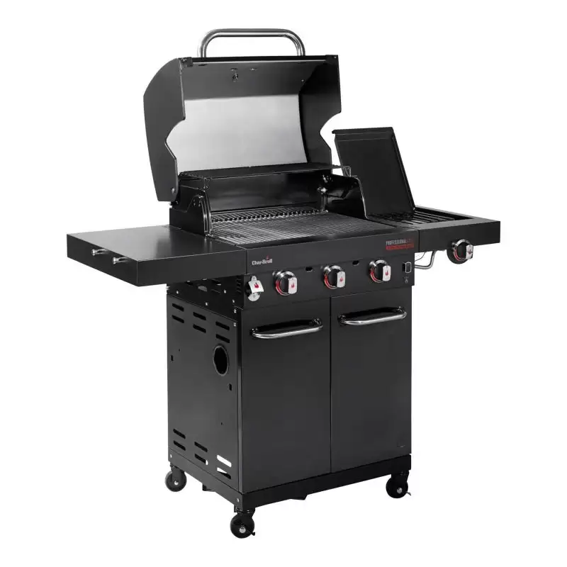 Gratar pe gaz din inox char-broil professional core b 3, grile din fonta, tru-infrared 140915