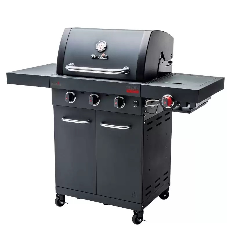 Gratar pe gaz char-broil professional power edition 3, grile si plita din fonta, sear burner, tru-infrared 140984