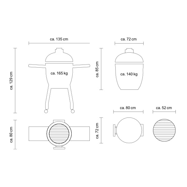 Grill ceramic LeChef ProSerie 2.0, Monolith