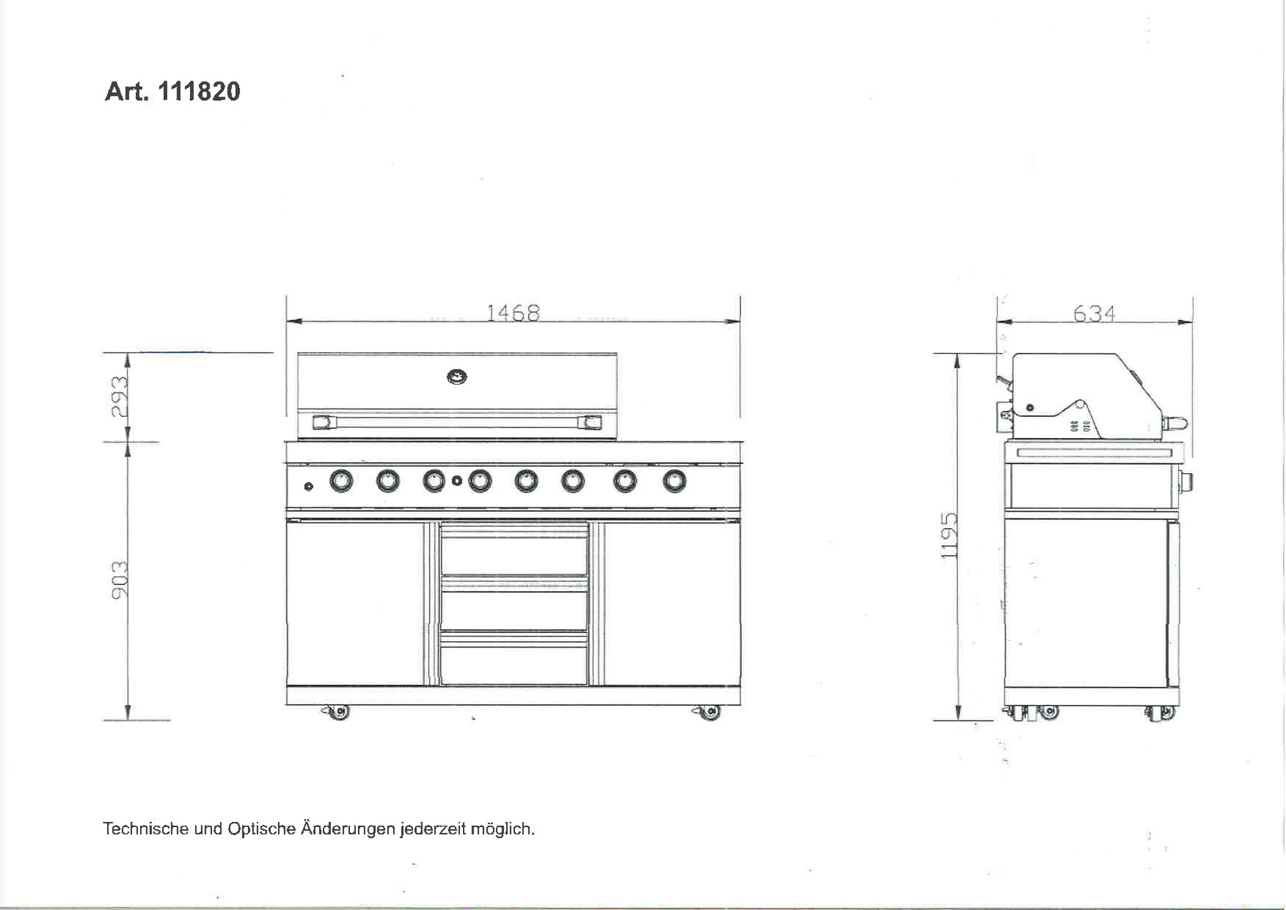 Sistem bucatarie exterior varianta 6