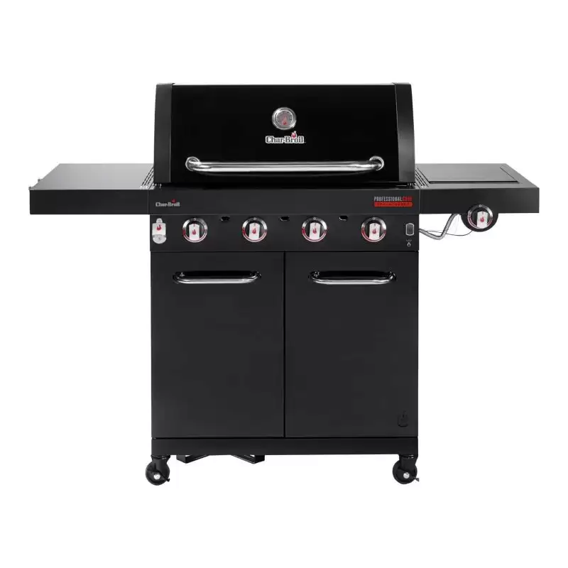 Gratar pe gaz din inox char-broil professional core b 4, grile din fonta, tru-infrared 140916