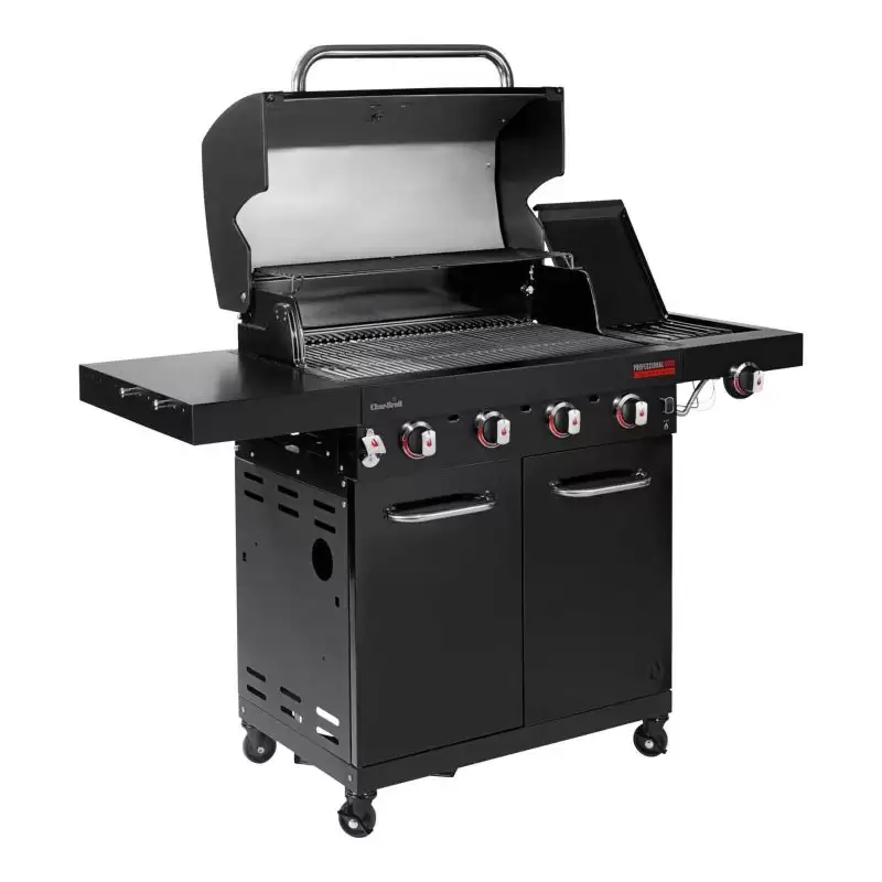 Gratar pe gaz din inox char-broil professional core b 4, grile din fonta, tru-infrared 140916