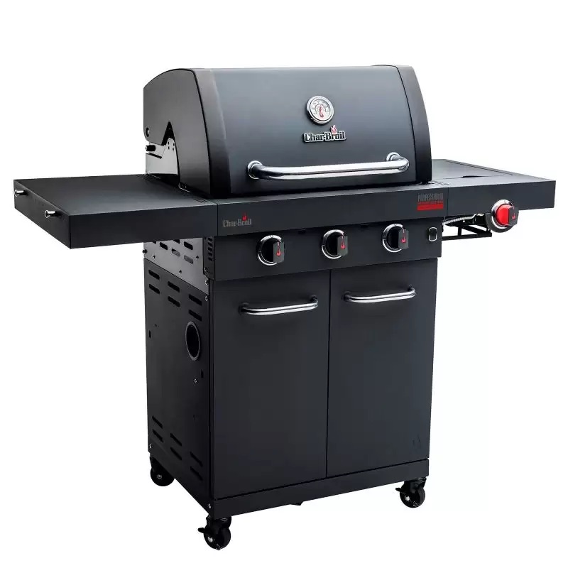 Gratar pe gaz char-broil professional power edition 3, grile si plita din fonta, sear burner, tru-infrared 140984
