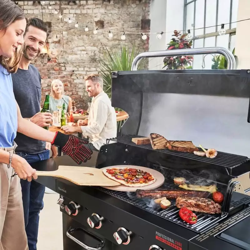 Gratar pe gaz din inox char-broil professional core b 4, grile din fonta, tru-infrared 140916