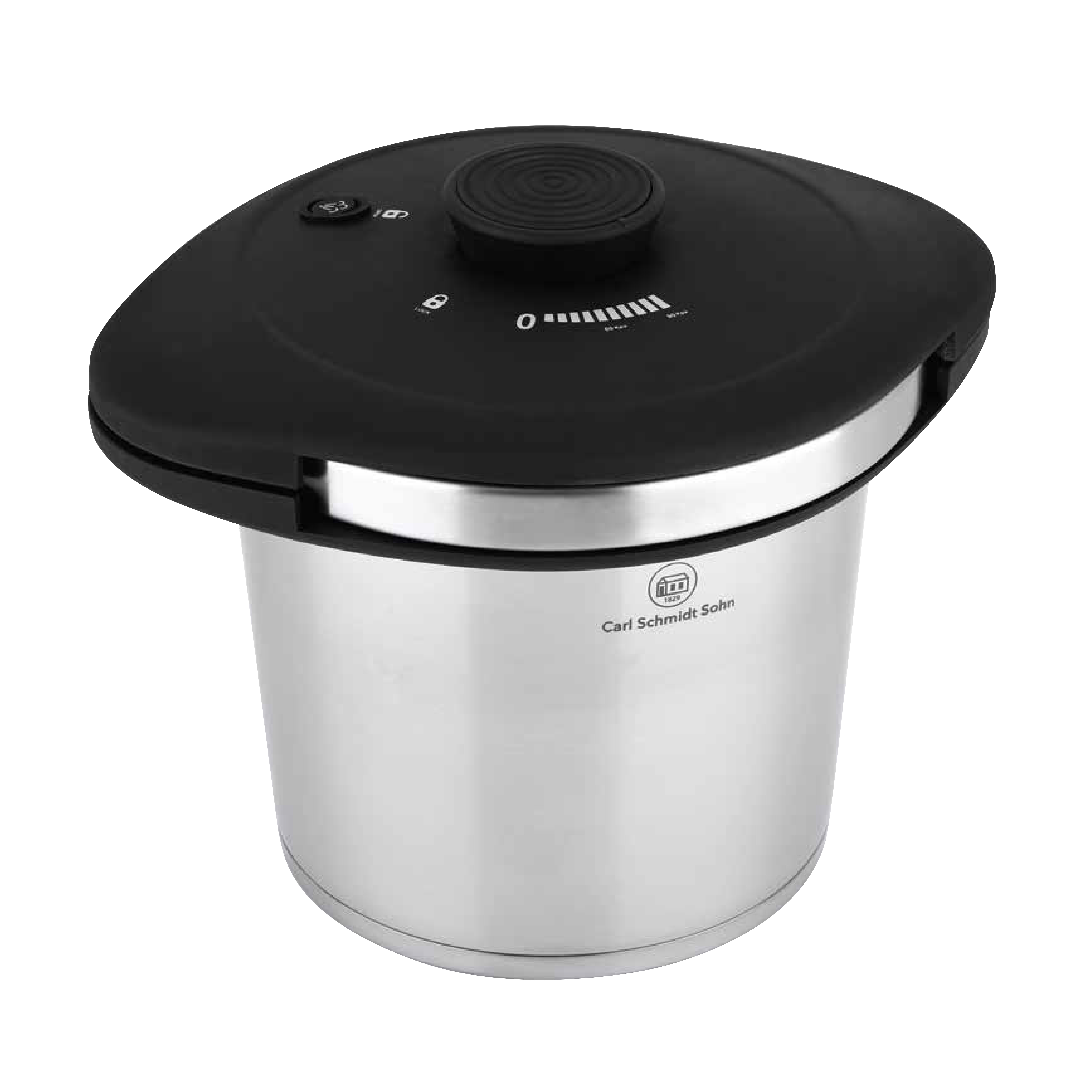 Stainless steel pressure cooker 6L black GALAXY