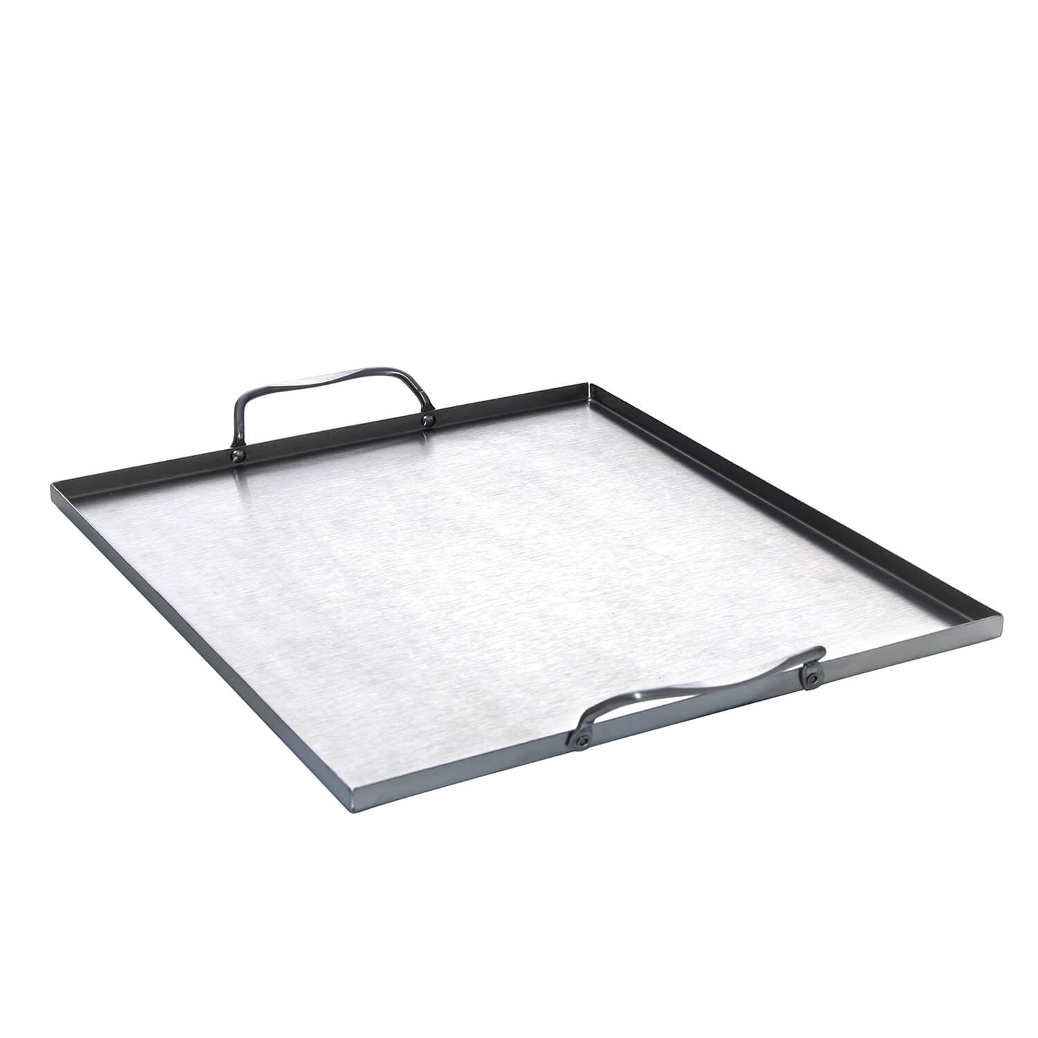 Stainless steel grill pan with 2 handles, 31 x 27 x 1 cm