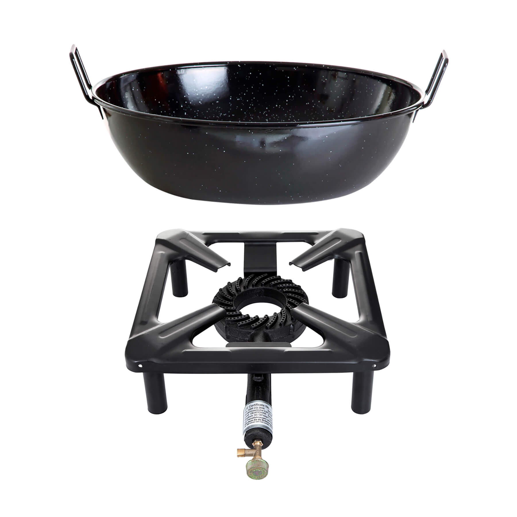 Stool set (large) enamel bowl ø 40 cm - without ignition safety device